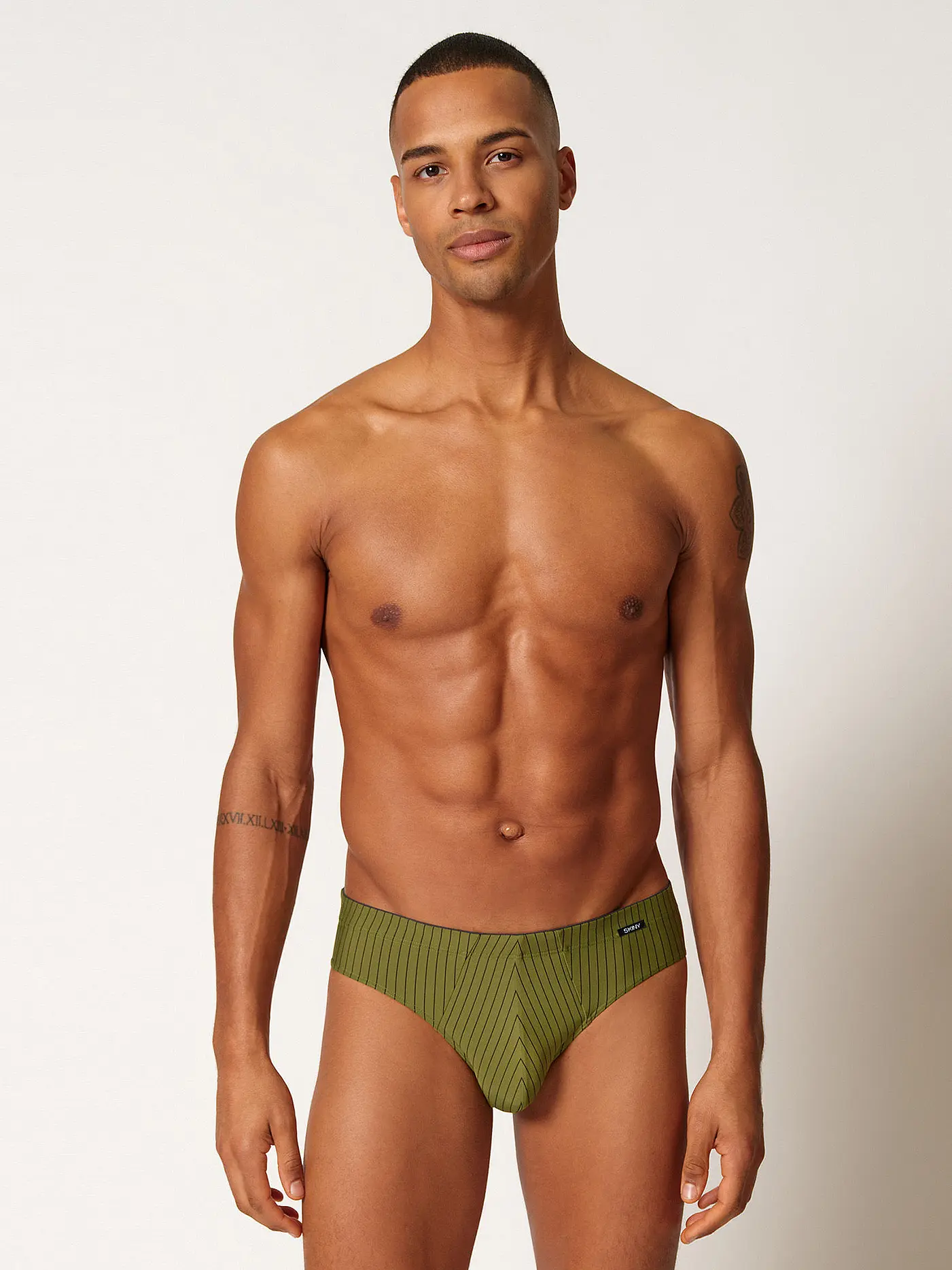 SKINY | Slip 2er Pkg. blue jewel stripes | grün